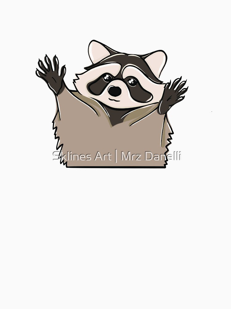 Cute Raccoon Waving by Sklines Art | Mrz Danelli