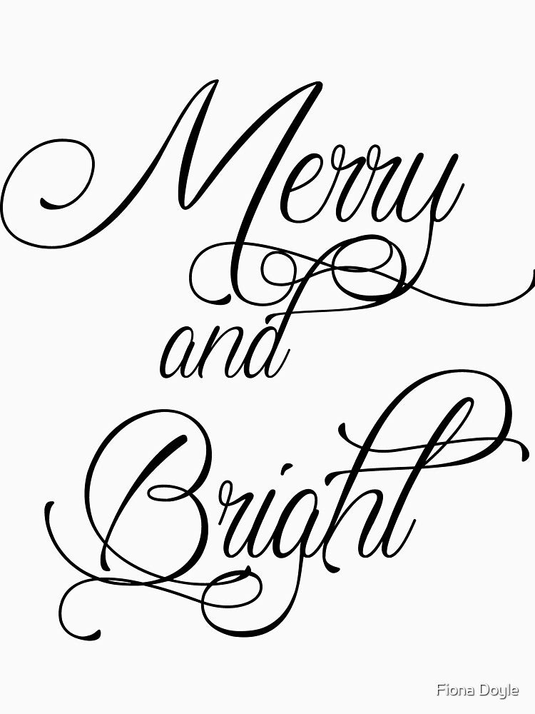 Merry and Bright - black by Fiona Doyle