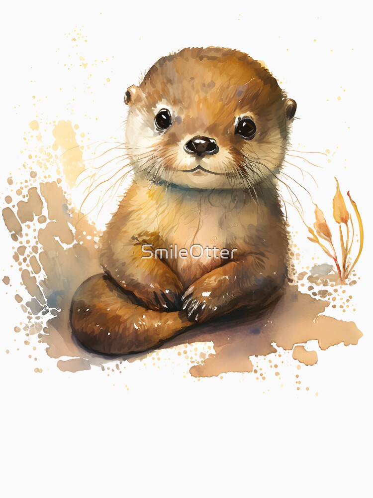 The Playful Otter Hand-painted style by SmileOtter