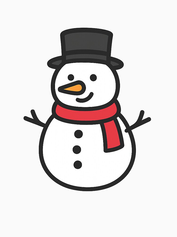 Happy Cartoon Snowman Christmas T-Shirt by MindMessStudio