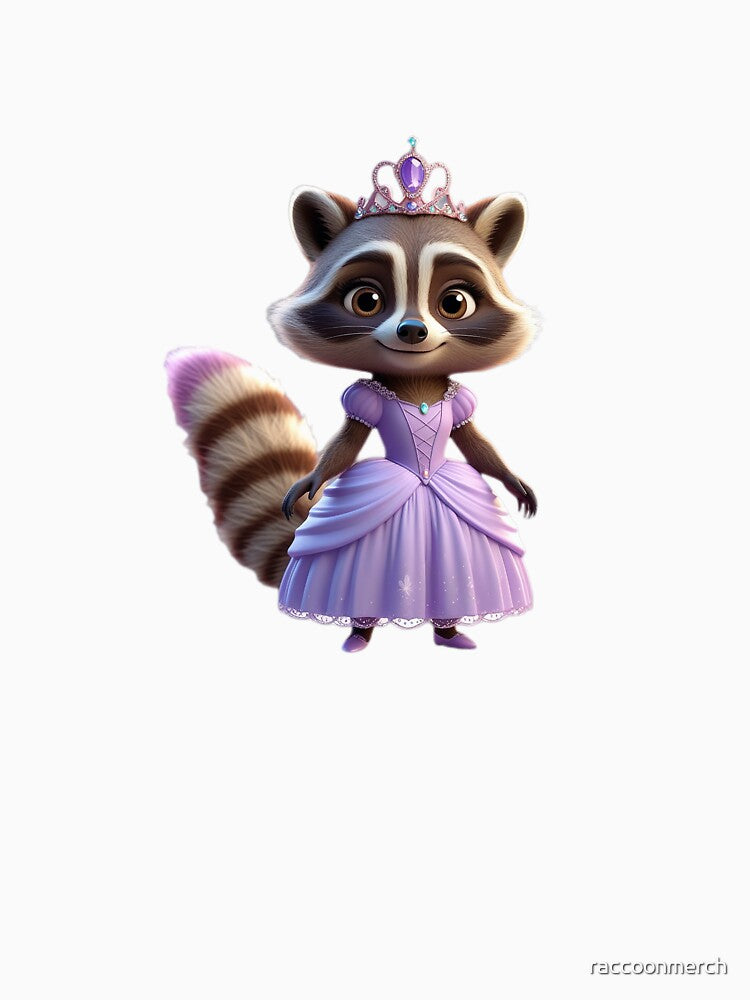 Princess Raccoon in Purple Dress | Cute Fairy Tale Animal Art by raccoonmerch
