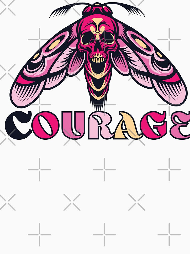 Pink Skull Moth of Courage by Color Serenity by Alana C.