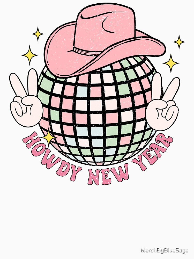 New Years 2023 Outfit, Retro Disco Ball, Cowgirl, Peace, Love, Party, 2023 Party Supplies by MerchByBlueSage