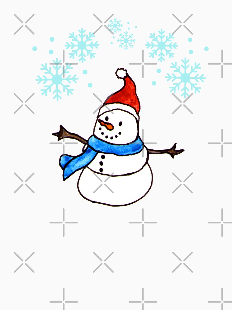 Sparkly Snowman by KatBierlyArt