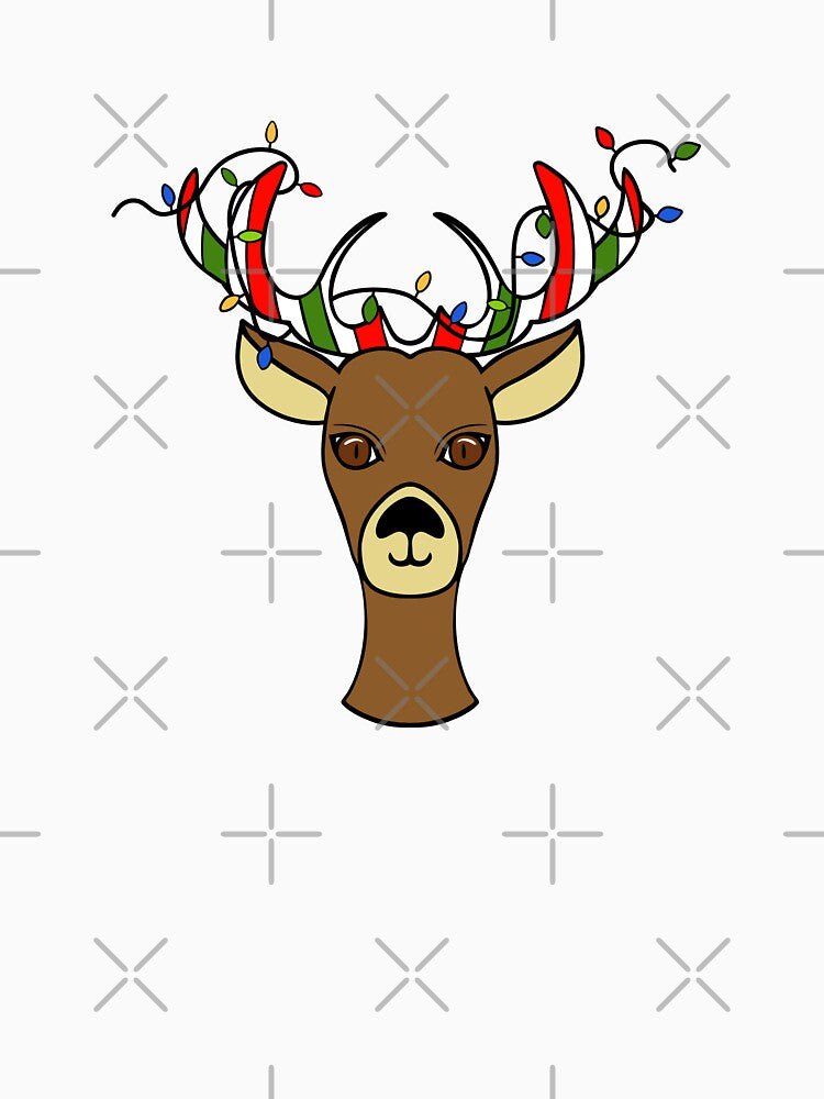 Christmas Reindeer Antlers Christmas Lights by Sartoris Art