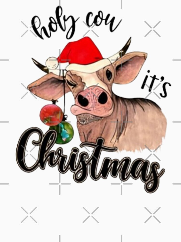 Holy Cow It's Christmas Cute Design by FirnandArt