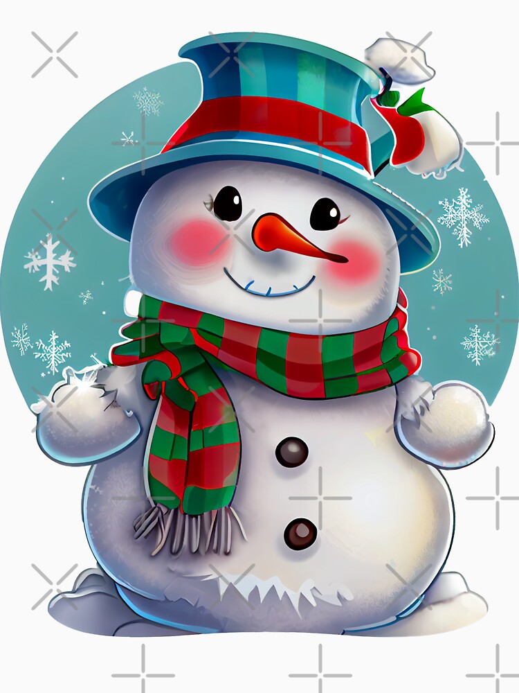 Christmas Snowman - Sticker by ABArtByAlexST