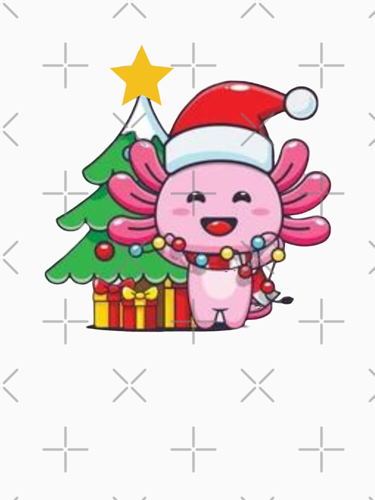 christmas light axolotl, christmas kids shirt, christmas kids t-shirt, funny axolotl t-shirt, funny kids by Sophistical