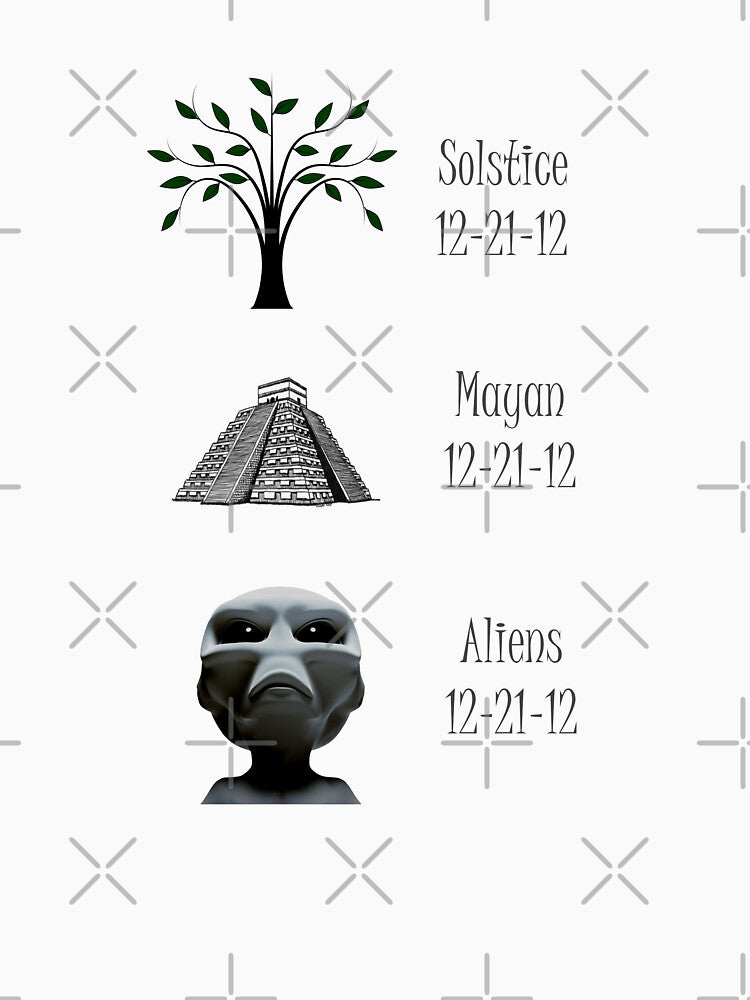 Mayan apocalypse aliens winter solstice tee by Dallas .