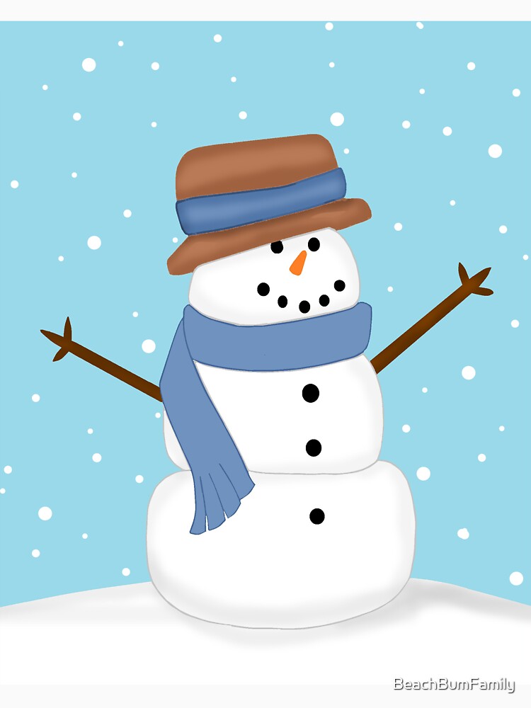 Cute Snowman Winter Wonderland by BeachBumFamily