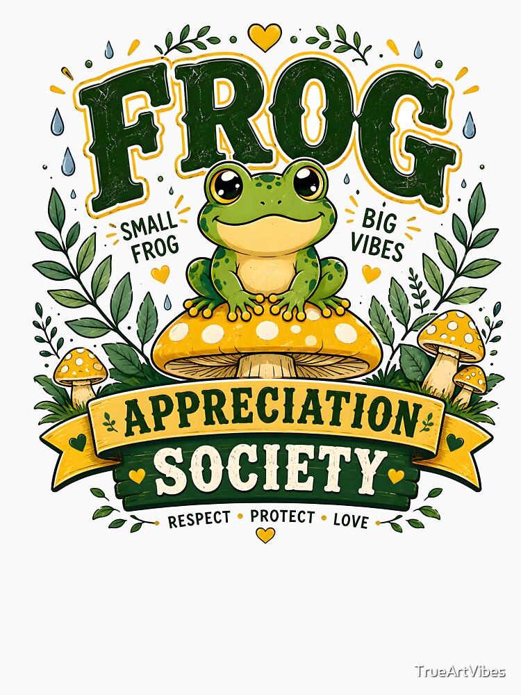 cute frogs, frog gifts, frog illustration, frog decor, frog lover by TrueArtVibes
