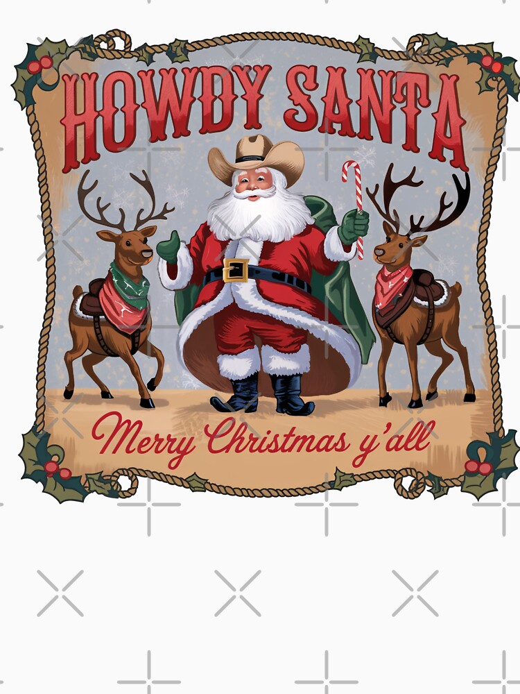 Howdy Santa Cowboy Christmas Illustration by Charlietule