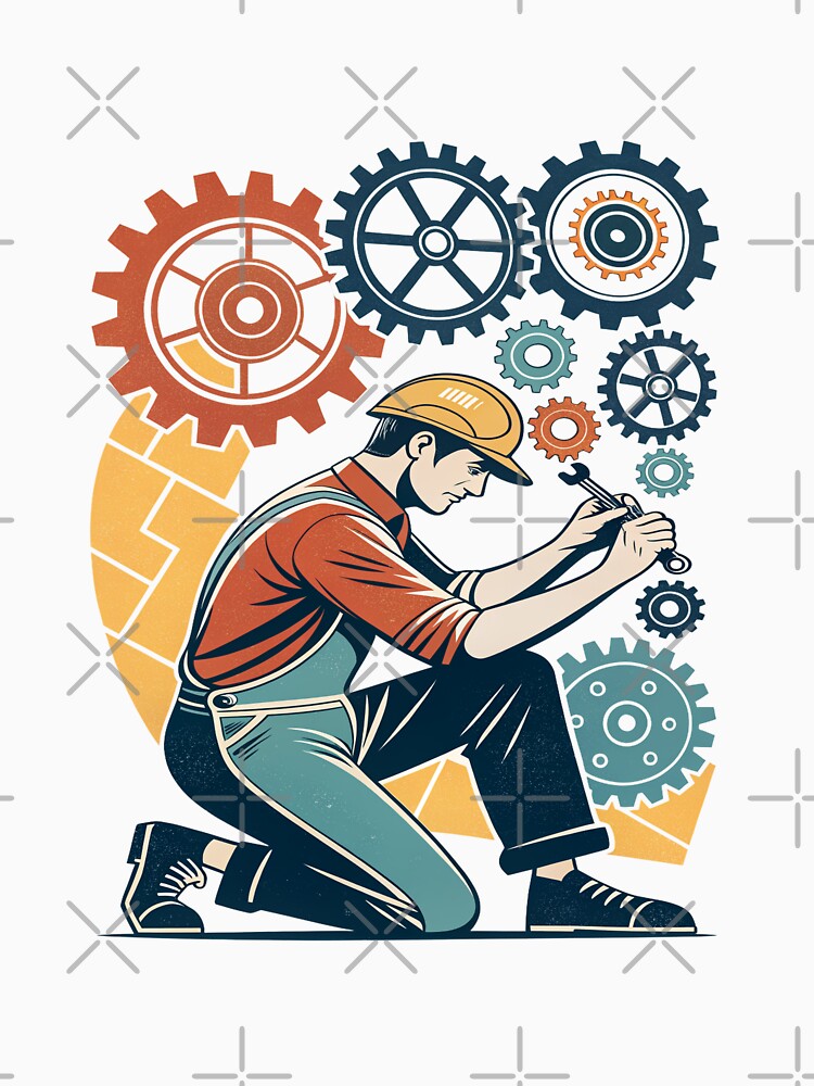 Funny Engineer Problem Solver Design Trendy Print by amrani20