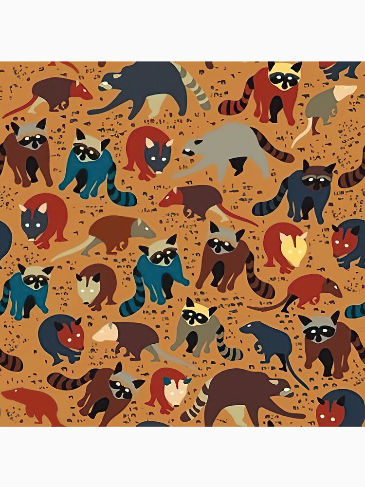 Raccoons Opossums Pattern by SweetThreads79