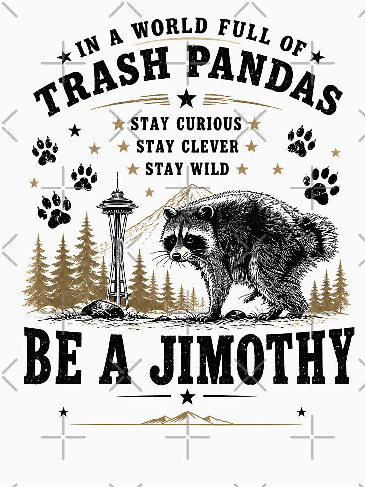 Jimothy Raccoon - Be a Jimothy – Funny Trash Panda Raccoon Vintage Wildlife by JessArty ⭐⭐⭐⭐⭐