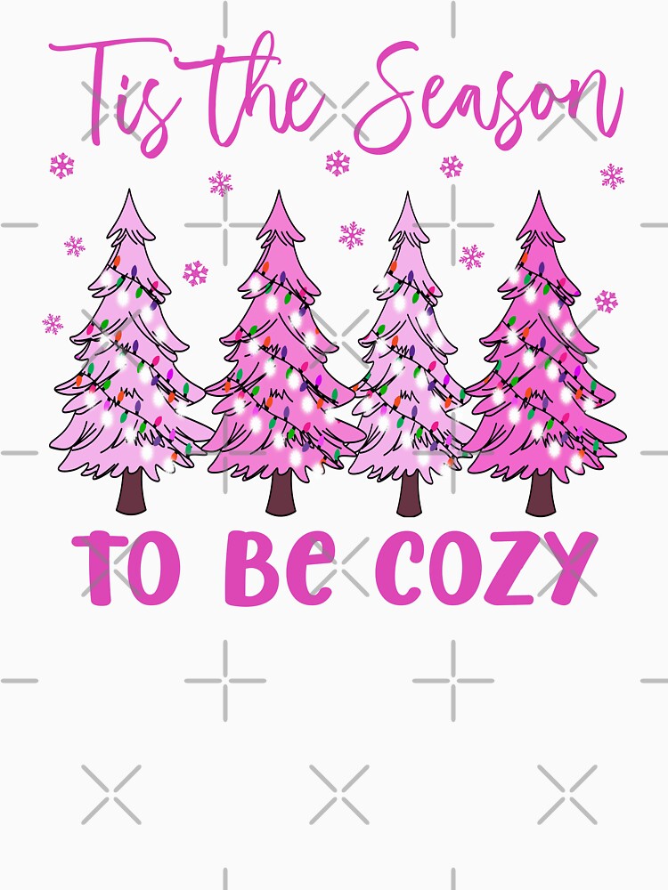 Tis The Season To Be Cozy Pastel Christmas Trees Family Matching Holiday Forest Graphic by Bad Kitty Designz