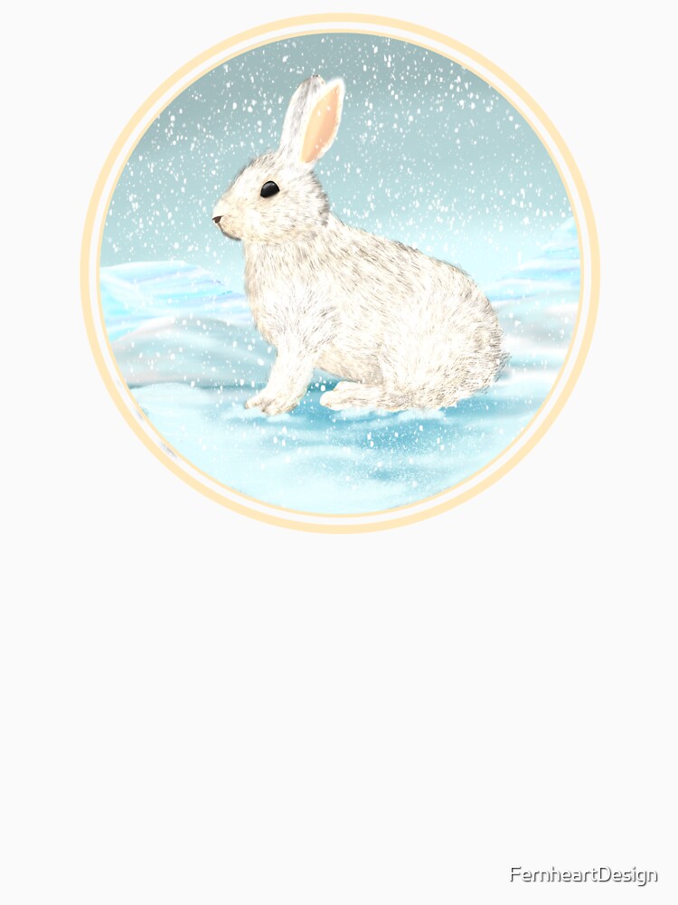 Snowshoe Hare Snowy Day by Fernheart Designs