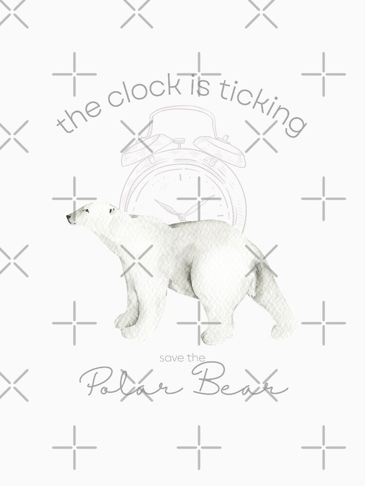 Save The Polar Bear The Clock is Ticking Throw Pillow by MagicWolfStar