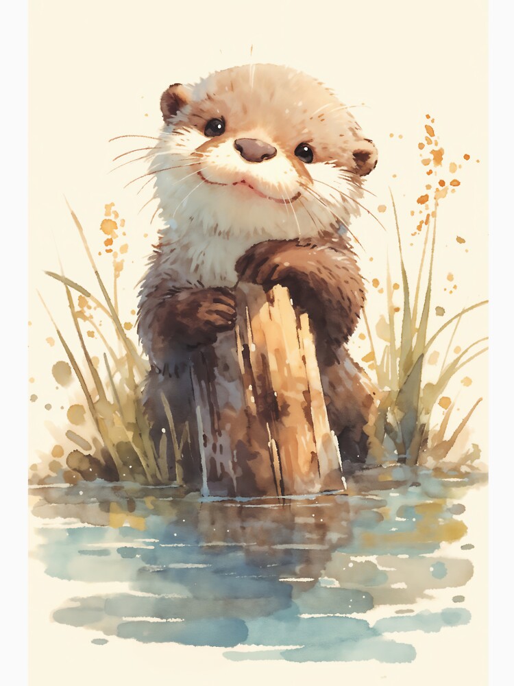 Adventurous Otter Holding the Dock by AshiraCreations