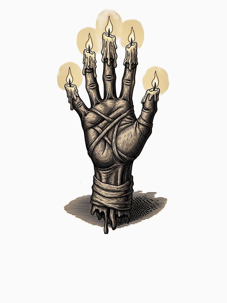 Hand of Glory – Vintage Occult Woodcut by ObscureBotany