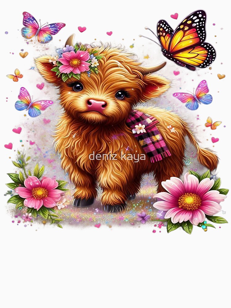 Cute Highland Cow by deniz kaya