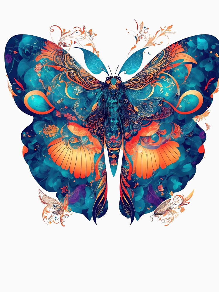 A stunning moth with intricate patterns and vibrant colors by CoolPixels