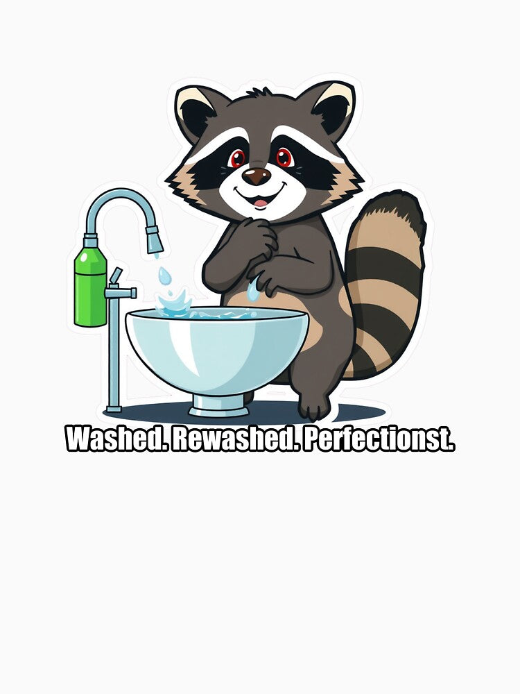 Raccoon - Washed Rewashed Perfectionist - Funny Raccoon Gift by pawdrops