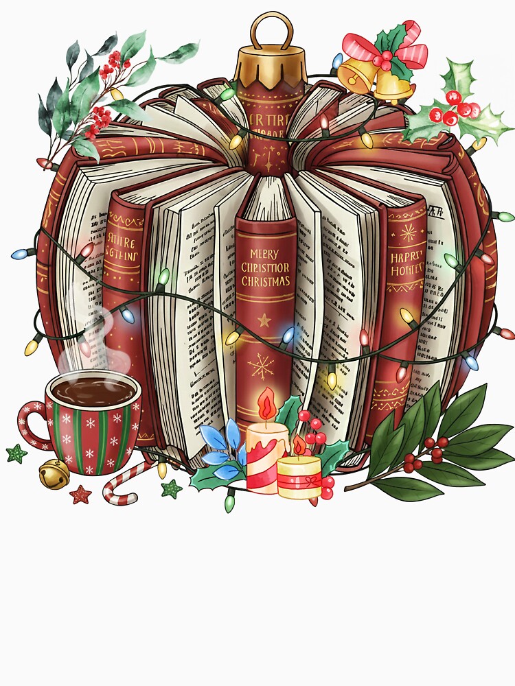 Christmas Ornament Book Reading Librarian Christmas Lights by jakaun