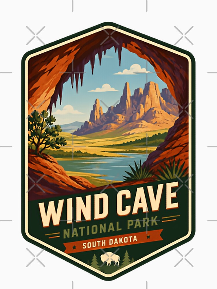 Wind Cave National Park South Dakota Traveler Hiker Explorer by Simsimah26Parks