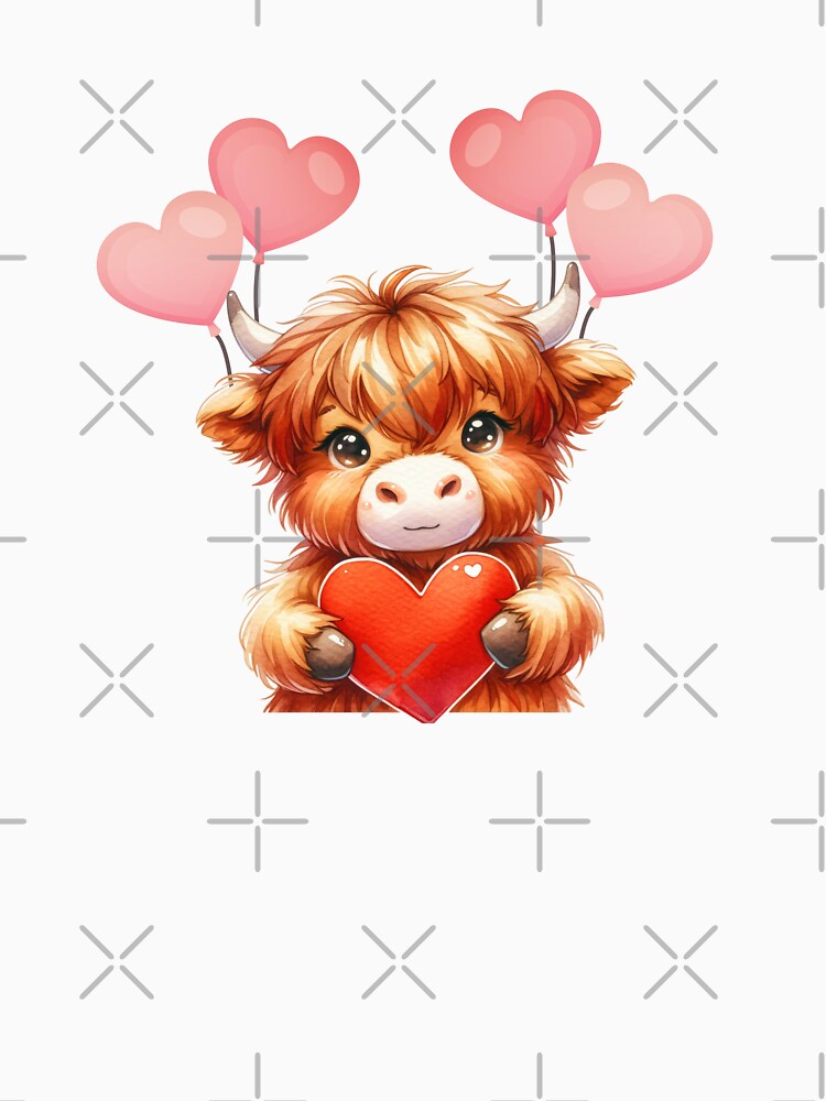 Baby Highland Cow Valentine by TheAnimalZ00