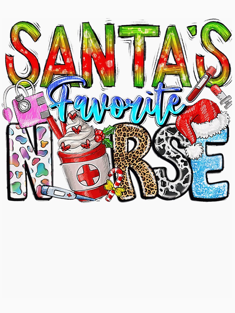 Santas Christmas Retro Vintage Classic Merry Nurse Favorite by Olincristie