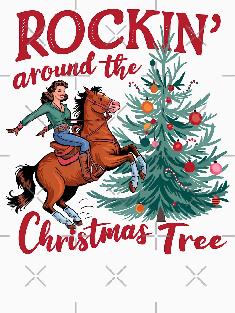 Rockin' Around The Christmas Tree - Western Holiday Design by Charlietule