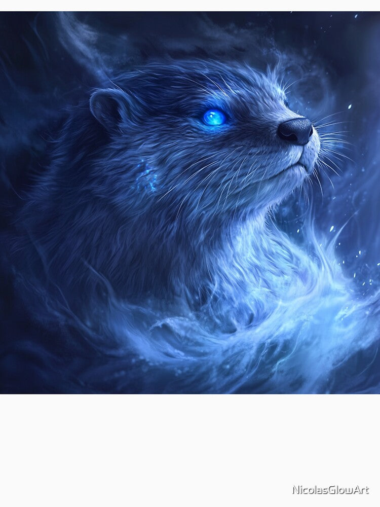 Blue Otter Portrait by NicolasGlowArt