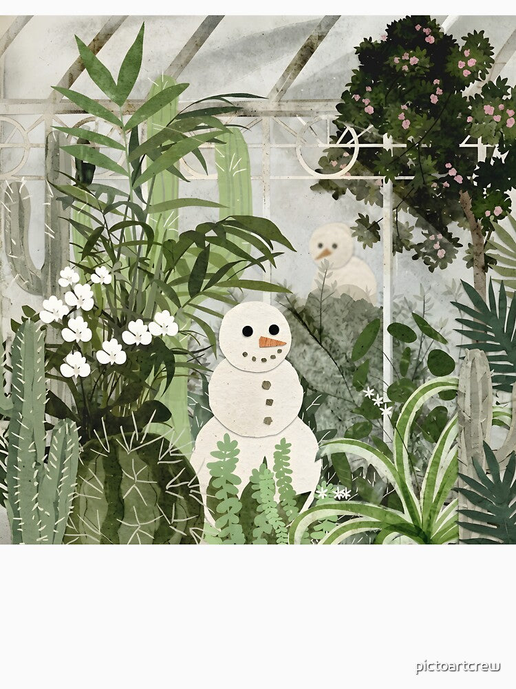 A snowman in the Greenhouse by pictoartcrew