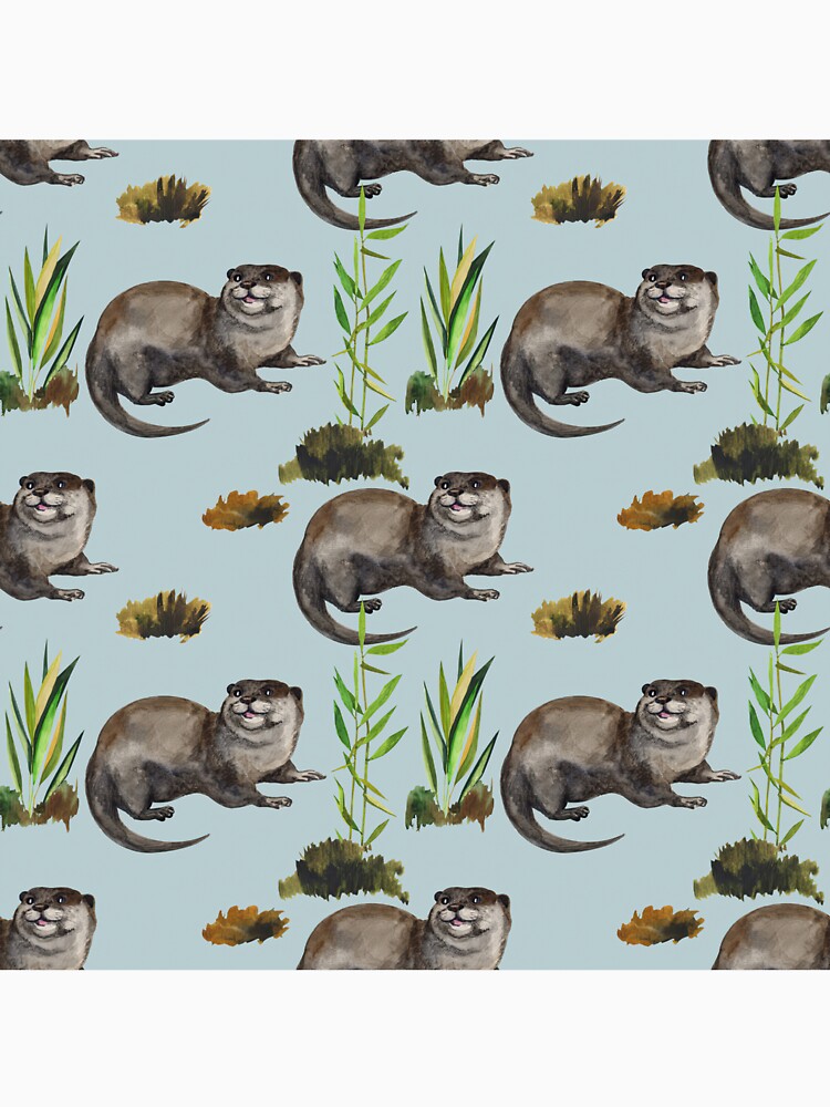 Watercolor Otter Seamless by HauckClothing