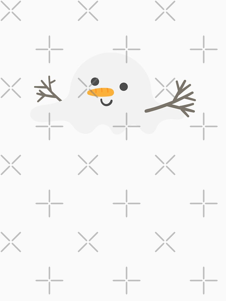 Cute Hand Drawn Winter Melting SnowMan by nuchz