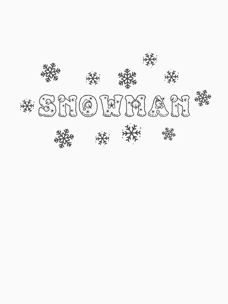 Snowman holiday t-shirt cute design by digitalbitcraft