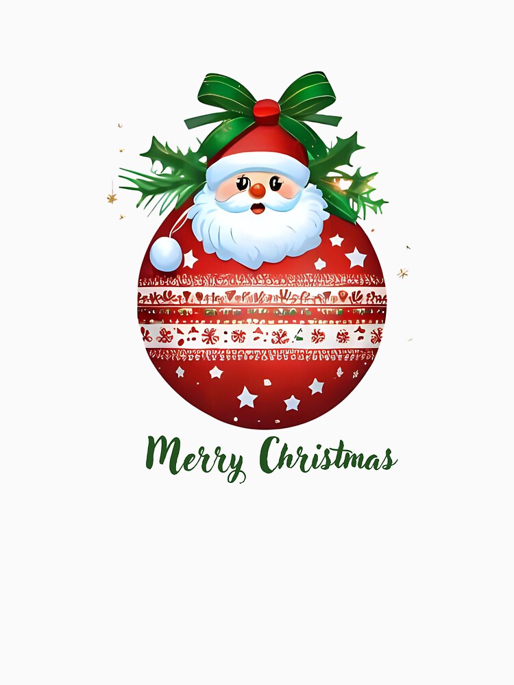 Merry Christmas – Santa Ornament Holiday Design by AmberWit