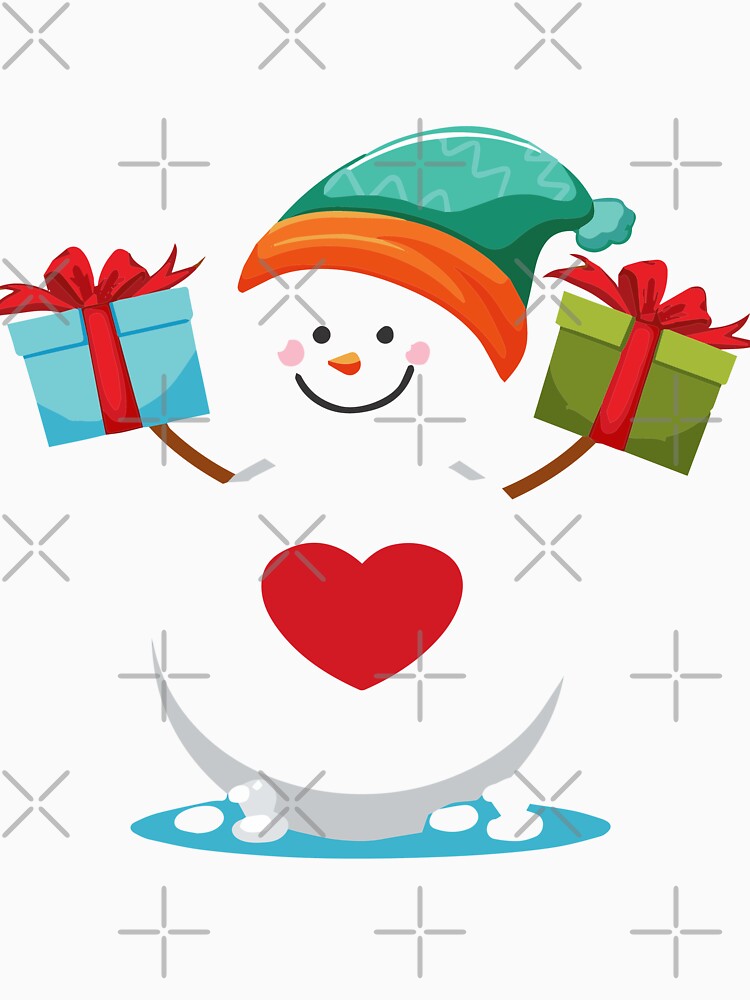 Christmas snowman holding gifts by Right-Fit27