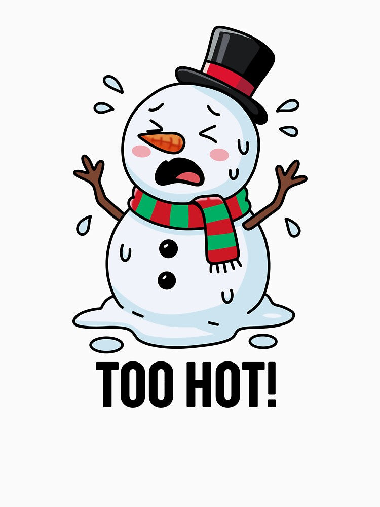 Melting Cute Christmas Snowman, Too Hot! by TiaChintya