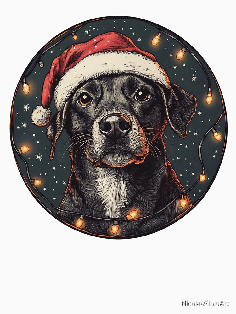 Christmas Labrador Dog by NicolasGlowArt