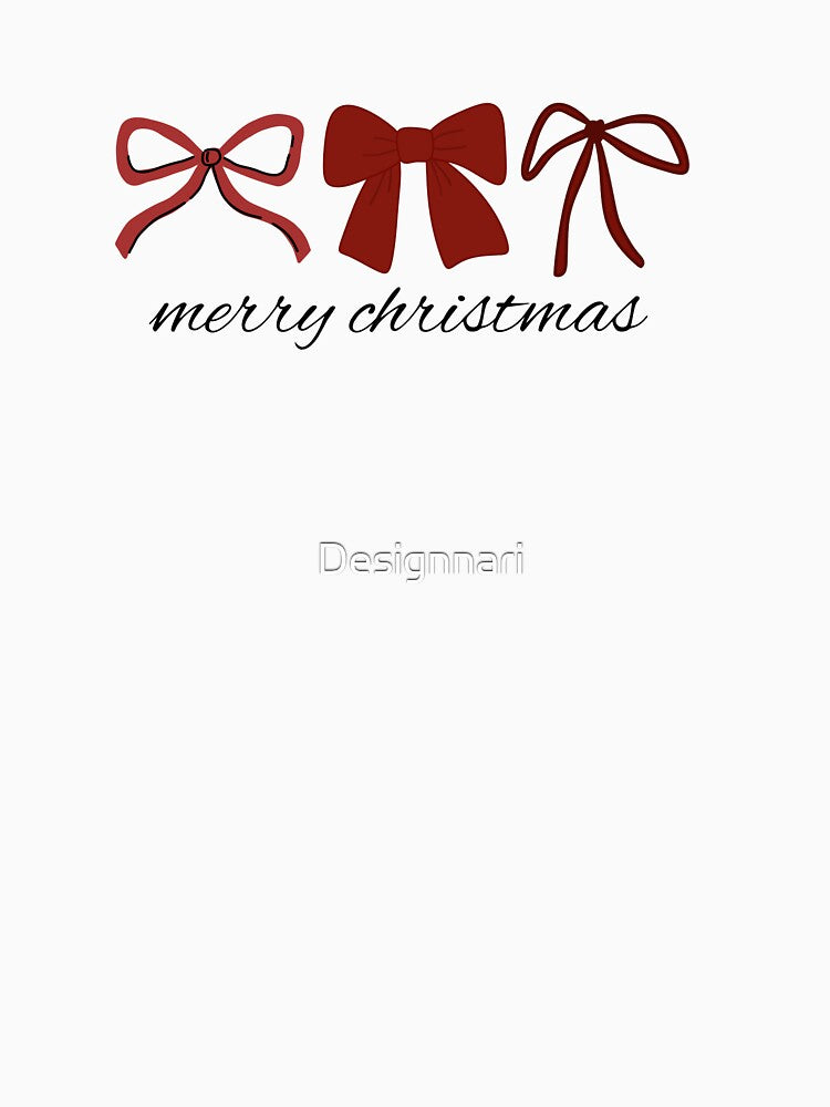 Simple Festive Christmas Bows | Merry Christmas Holiday Design by Designnari