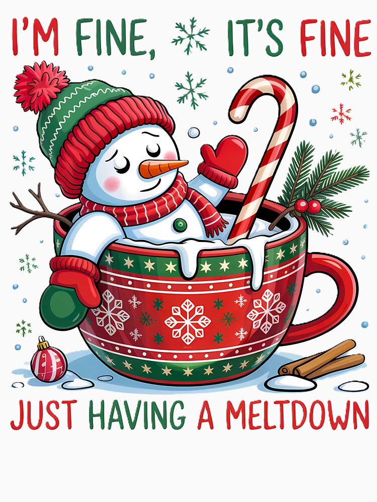 Funny Cute Snowman by Kamtorn