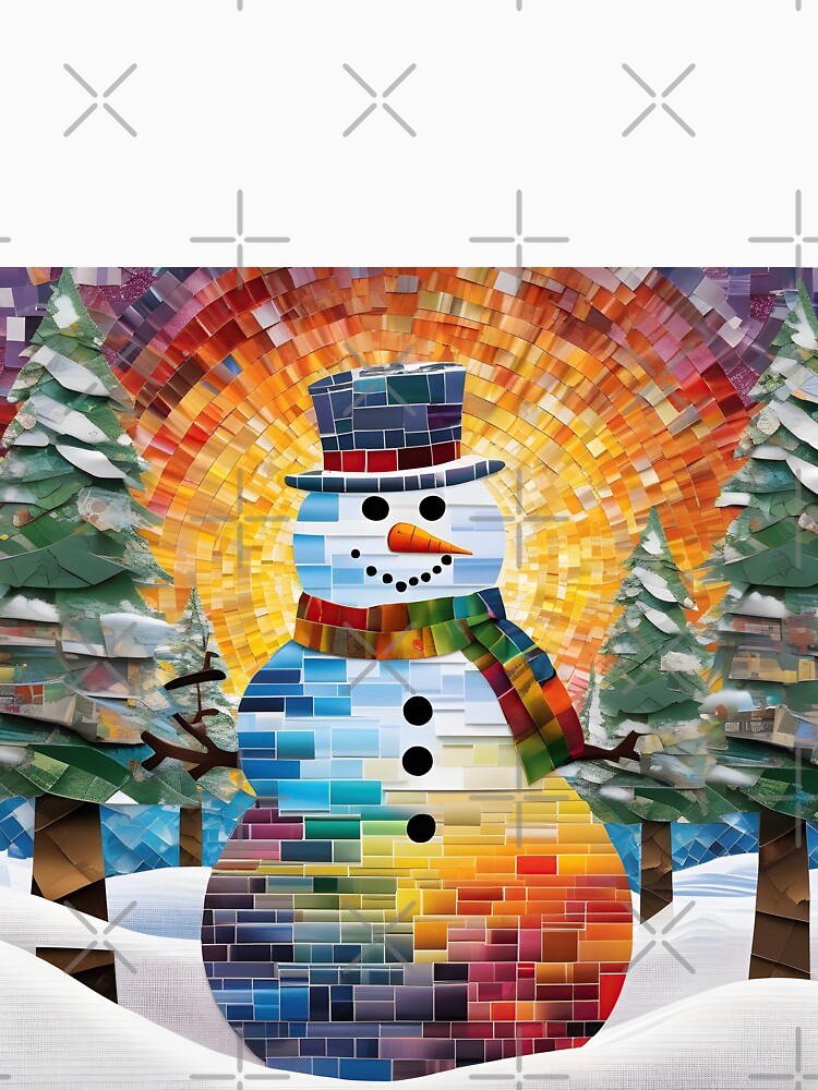 Snowman 03 - Merry Collage Charm by Artekinium