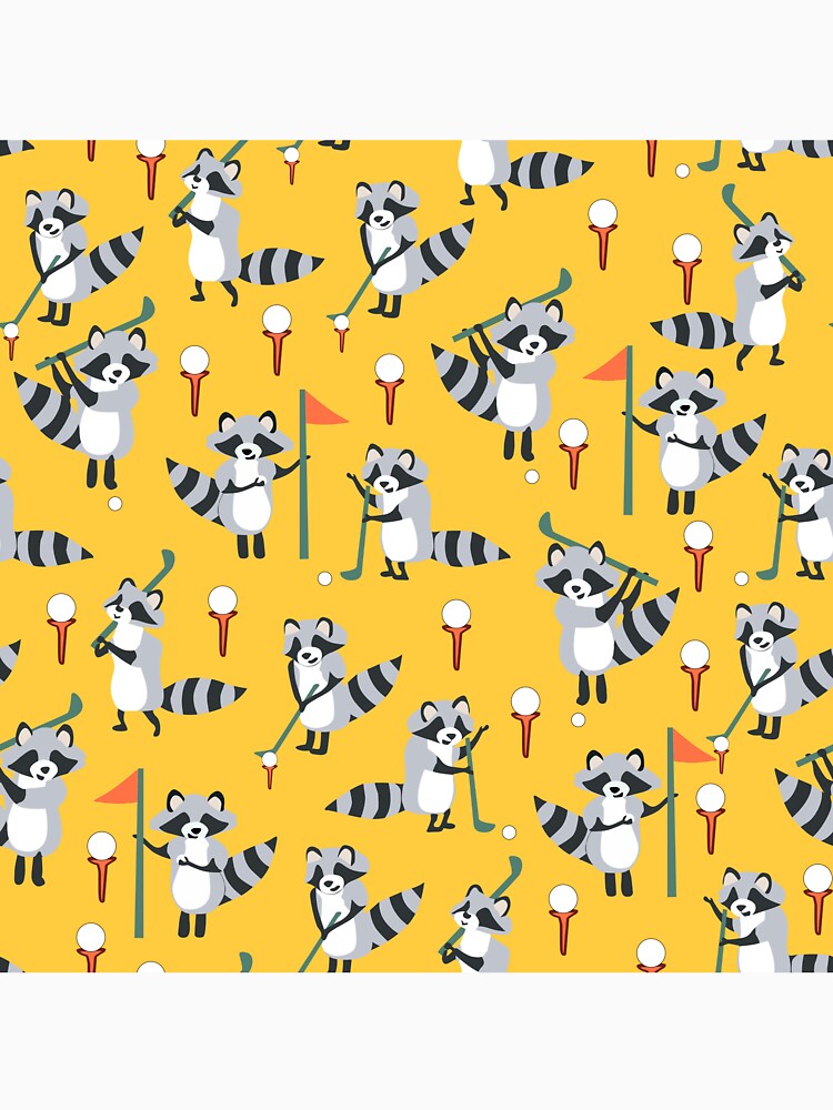 Raccoon On Yellow by SweetTea4U