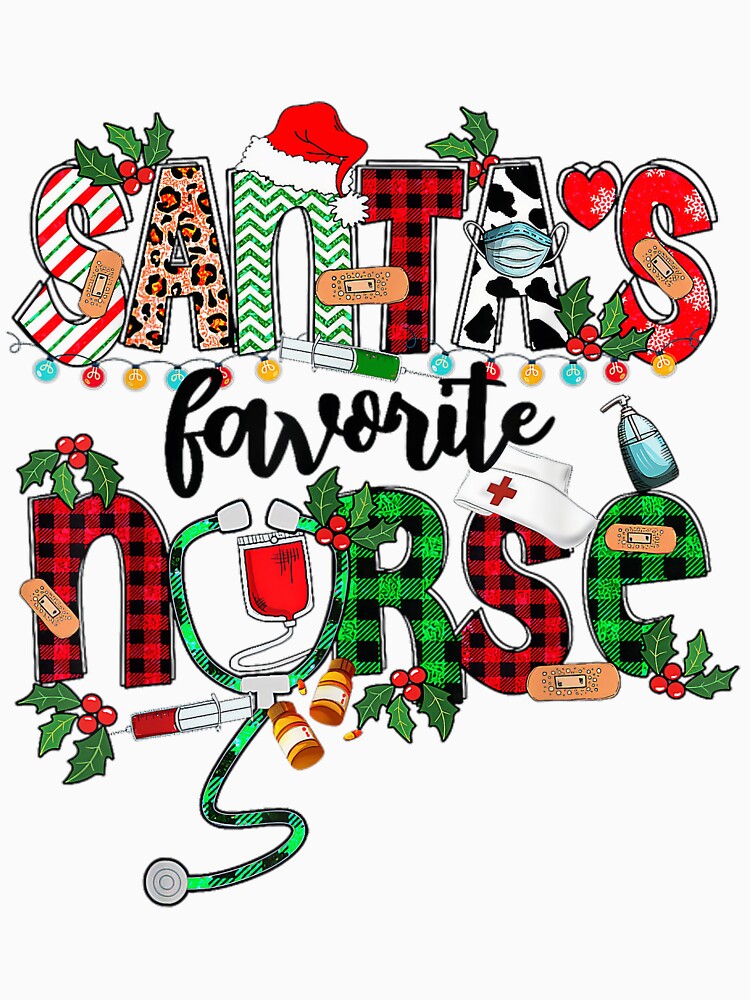 Favorite Christmas Retro Classic Vintage Santas Nurse Merry by Olincristie