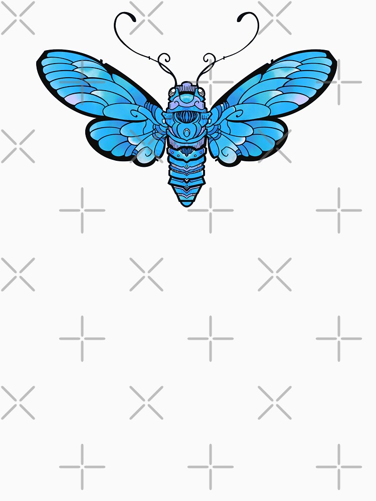 blue moth symmetrical design by weilertsen