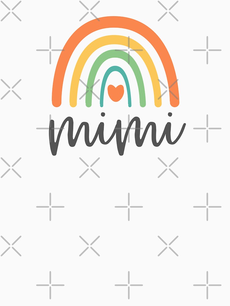 Mimi - Cute Gift For Grandma - Colorful Rainbow - Heart by patternjp