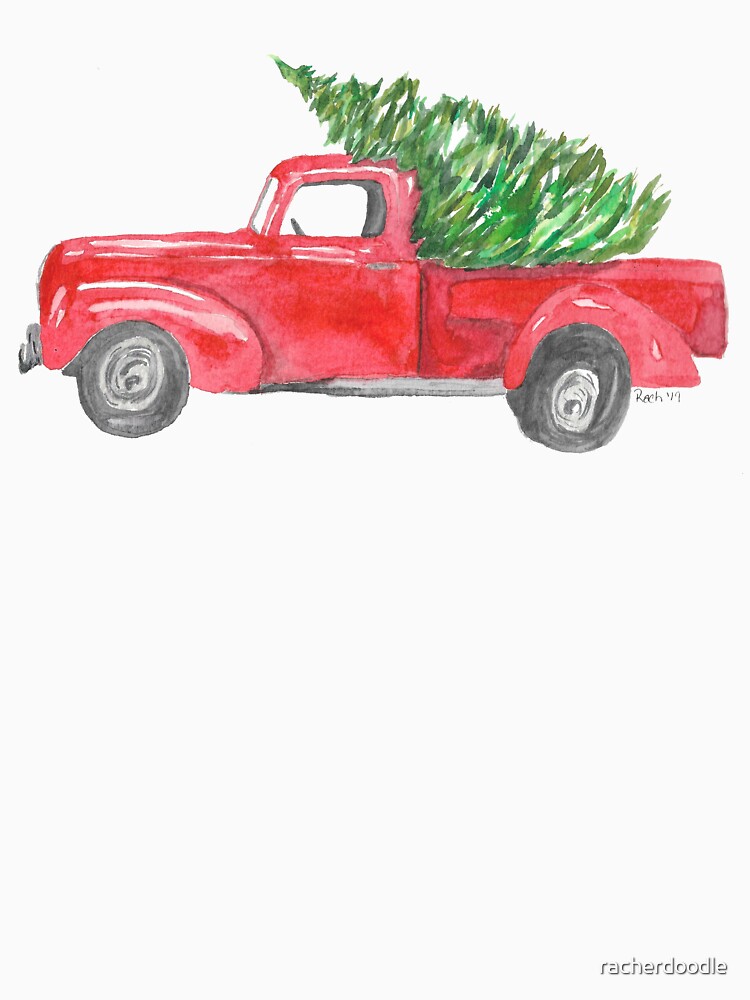 Christmas Truck, Classic Christmas, Christmas Tree by racherdoodle