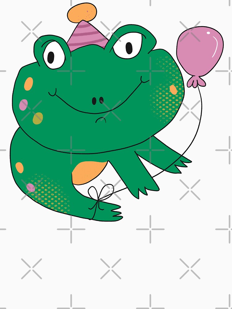 Birthday Party Freddy Frog (Purple) by yellowflowerhut